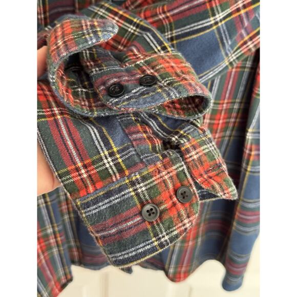 L.L. Bean Royal Stewart Plaid Flannel Shirt Mens XL Blue Tartan Soft Button Down - Picture 2 of 4